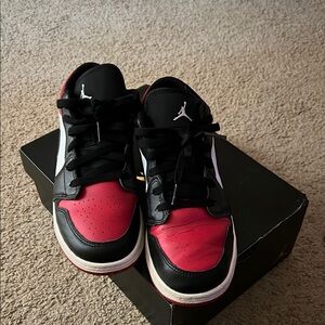 Jordan Black and Red Sneakers Classic Design